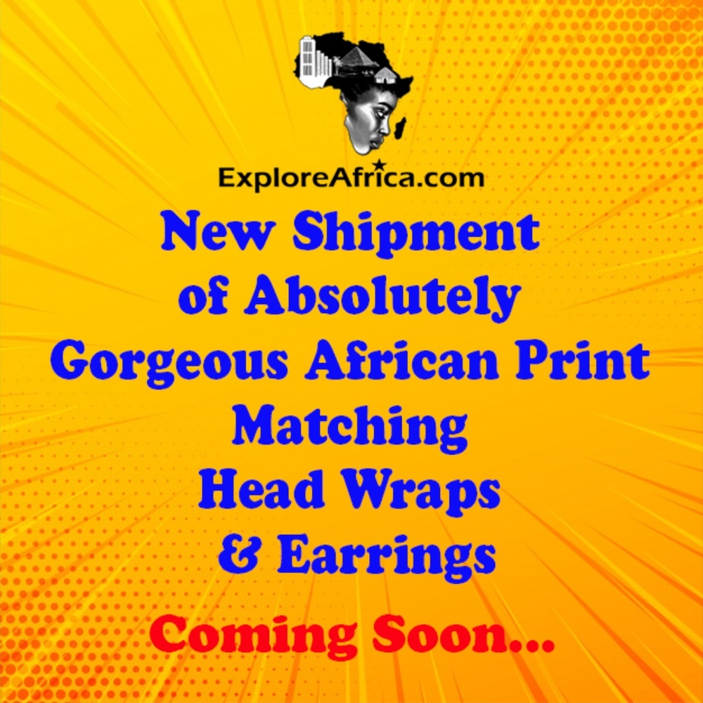 New Shipment - Matching African Wraps & Earrings